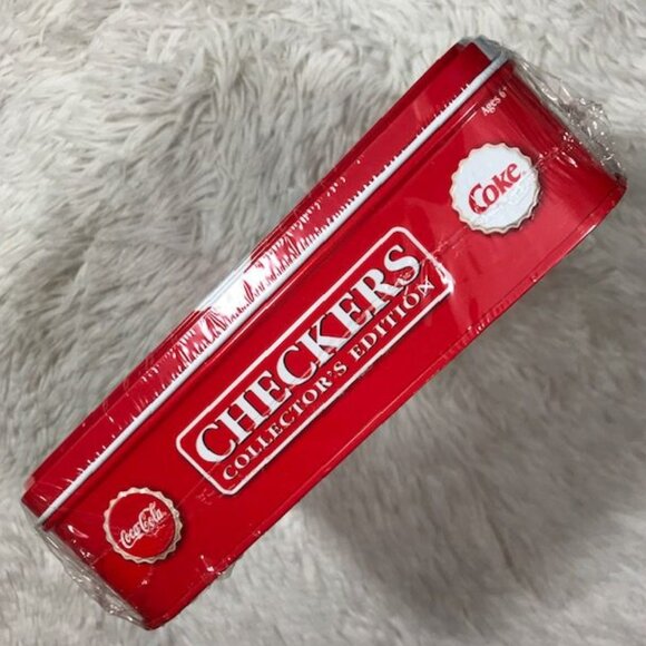 Vintage Coca-Cola Collector's Edition Checkers in Raised Logo Square Tin - Picture 9 of 12